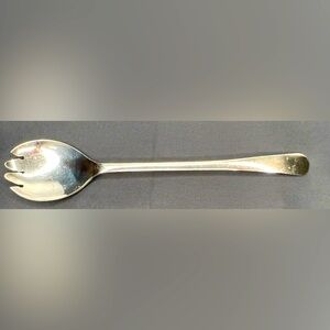 Vintage Sheffield England Silver Plated Serving Utensils Salad Spoon Fork 9.25”